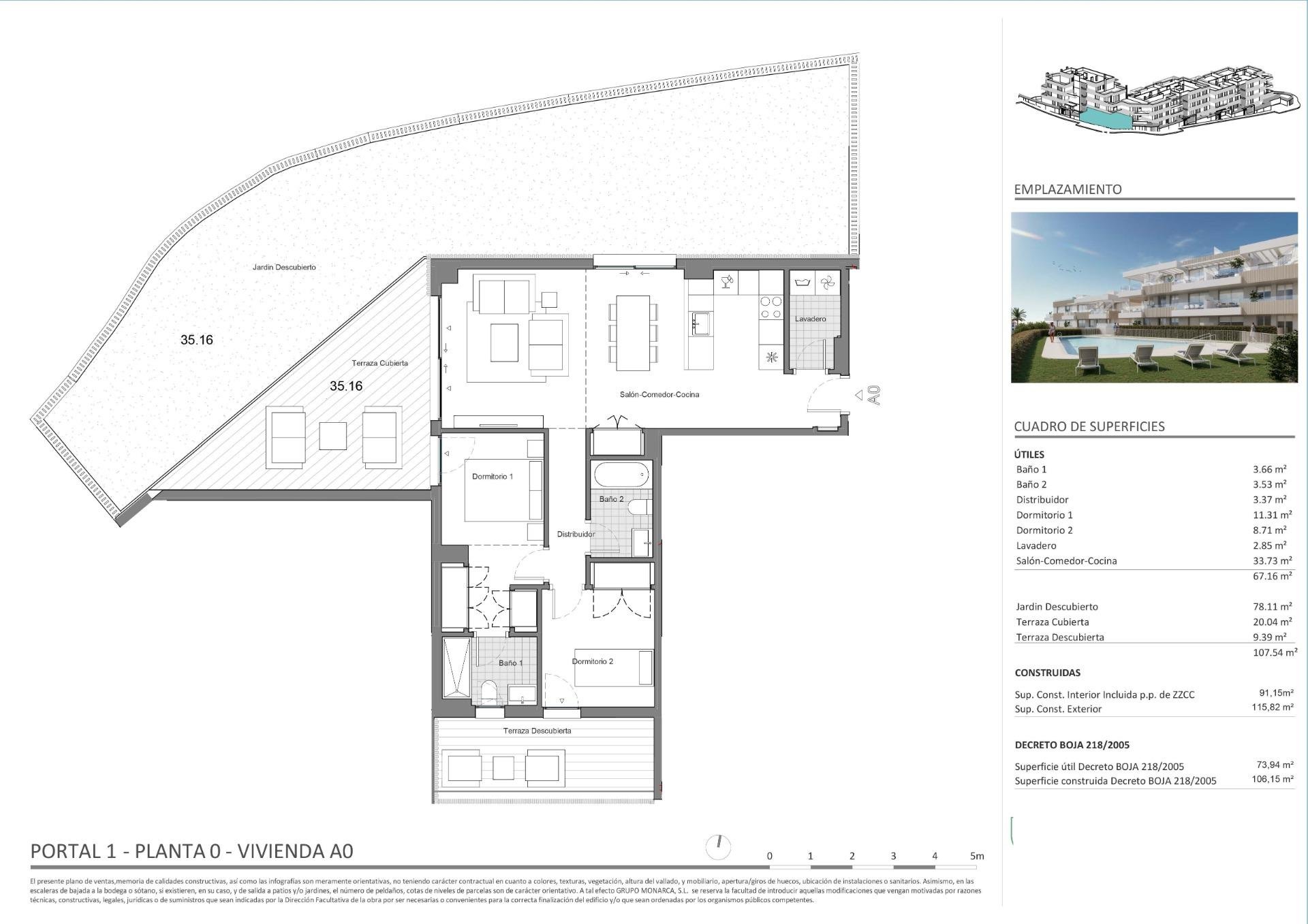 Dzīvoklis Estepona, Malaga, Spānijā 2 istabas, 95 m2 Nr. 169417