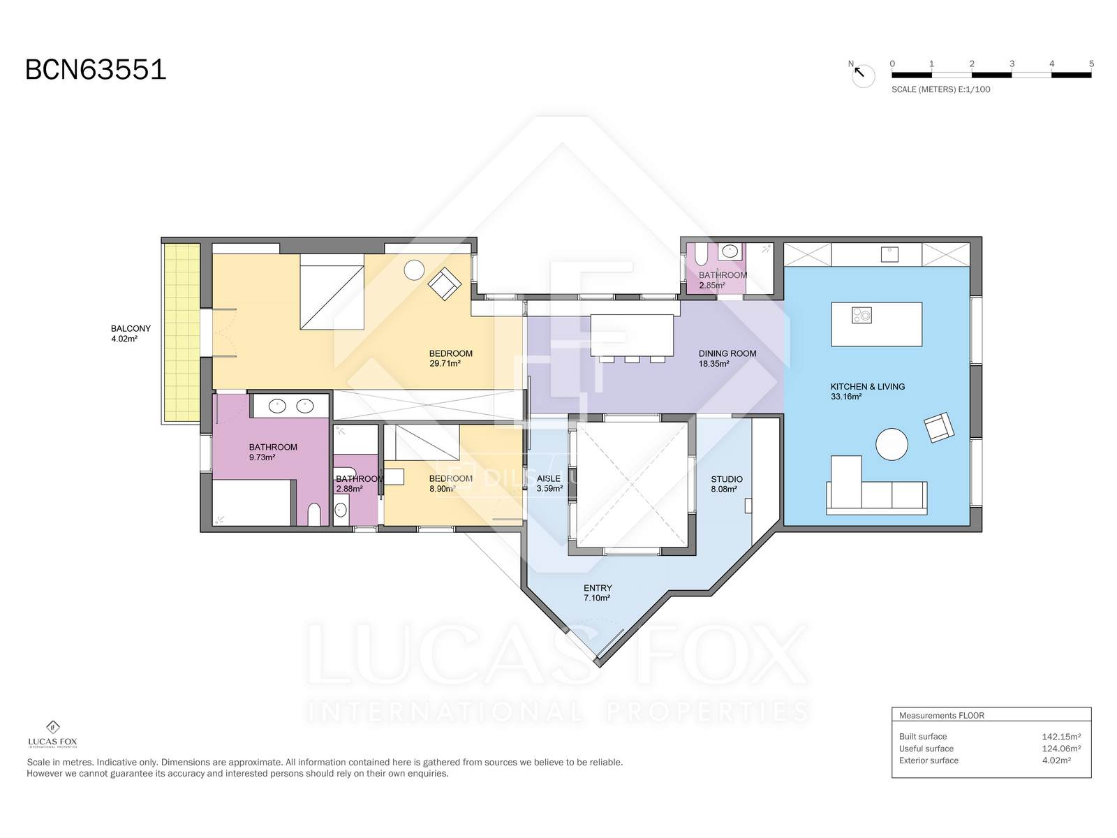 Wohnung in Barcelona, Spanien 3 Schlafzimmer, 142 m2 Nr. 150565