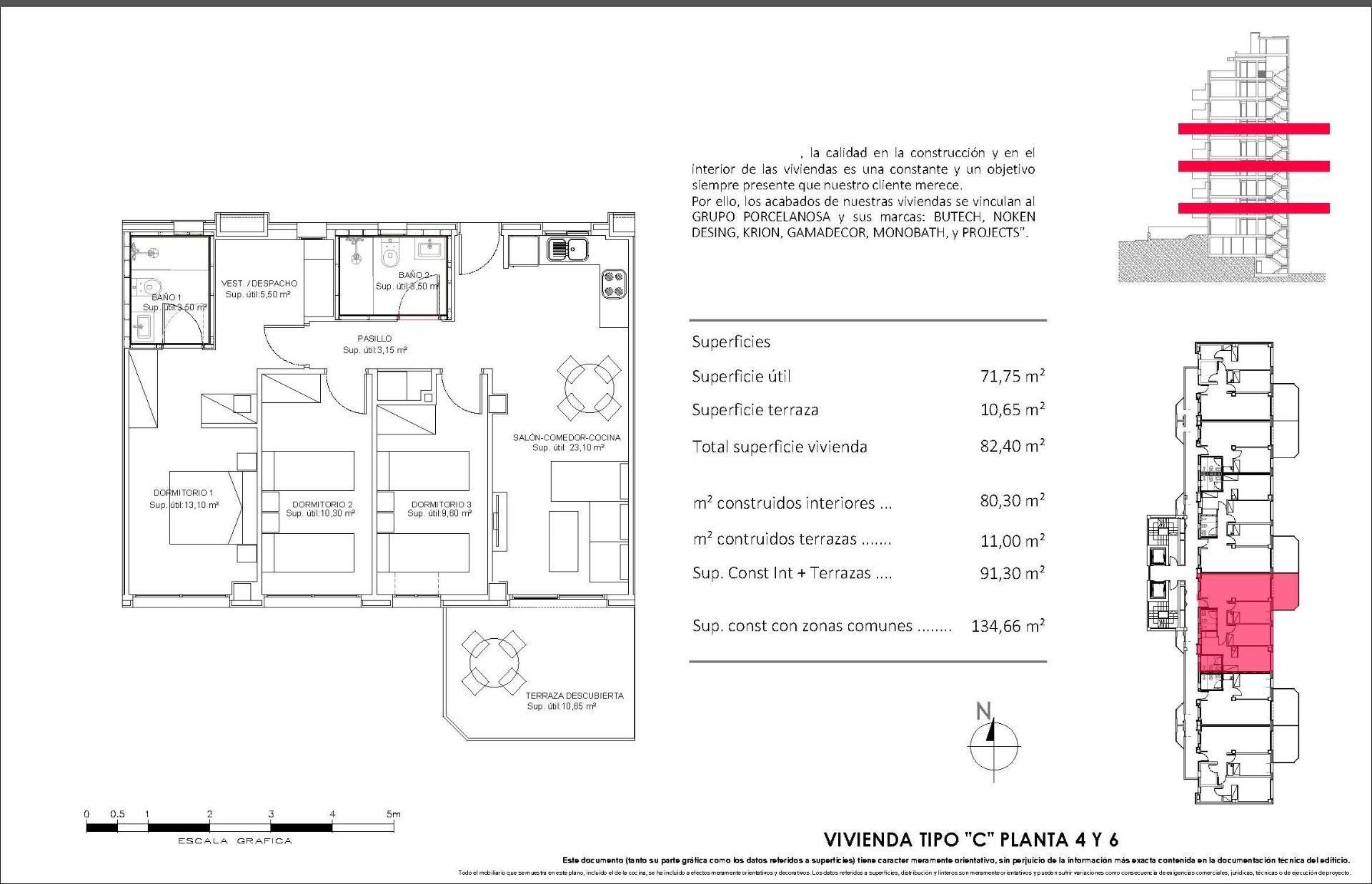 Appartamento a Villajoyosa, Alicante, Spagna 3 camere da letto, 80 mq. N° 180656