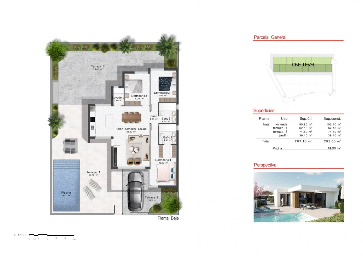 Villa in Banos Y Mendigo, Murcia, Spain 3 bedrooms, 105 sq.m. No. 165111