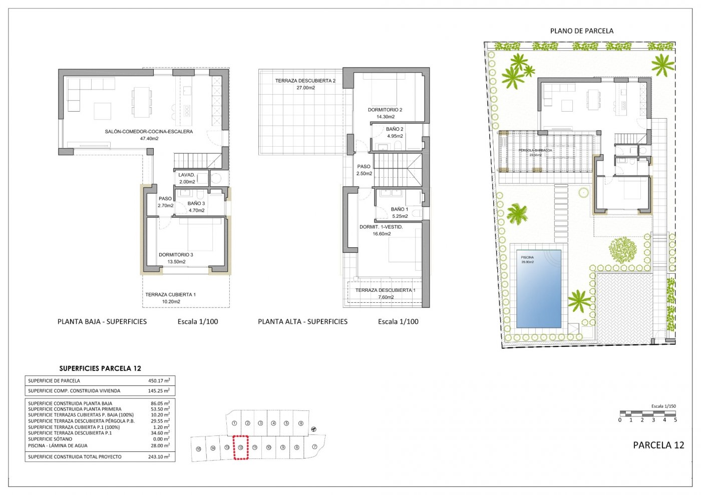 Villa en Finestrat, Alicante, España 3 dormitorios, 145 m2 No. 165110