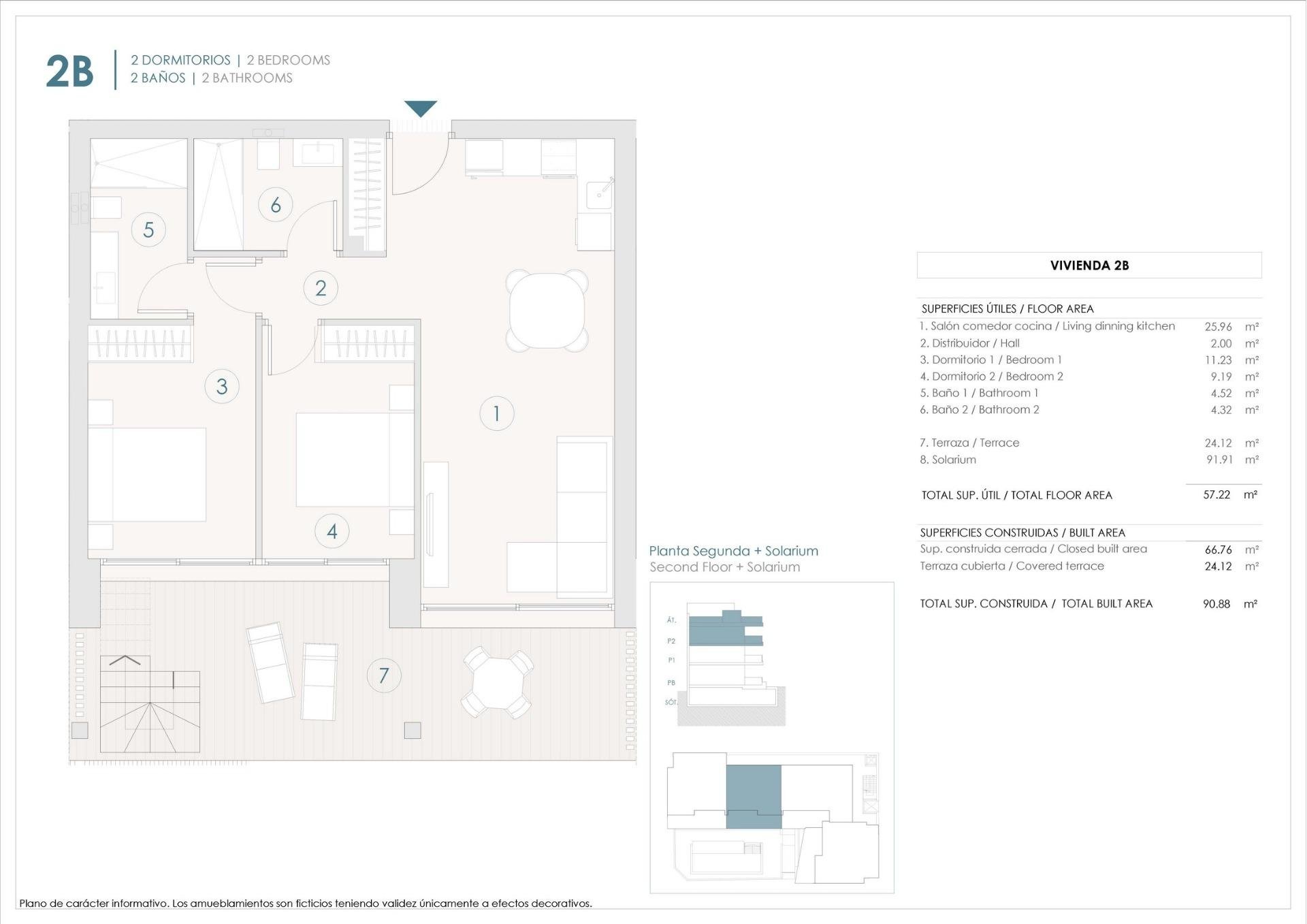 Appartamento a Benijofar, Alicante, Spagna 2 camere da letto, 66 mq. N° 151635