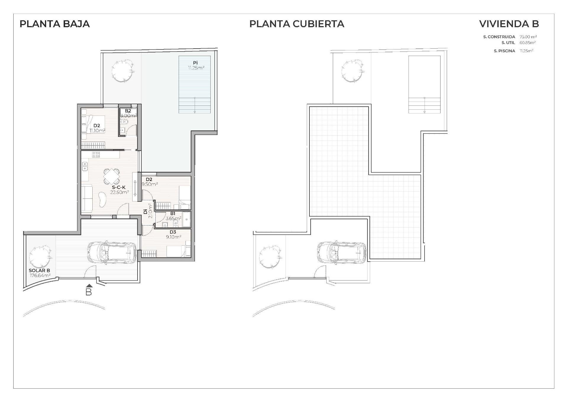 Casa adosada en Mazarrón, Murcia, España 3 dormitorios, 75 m2 No. 190069