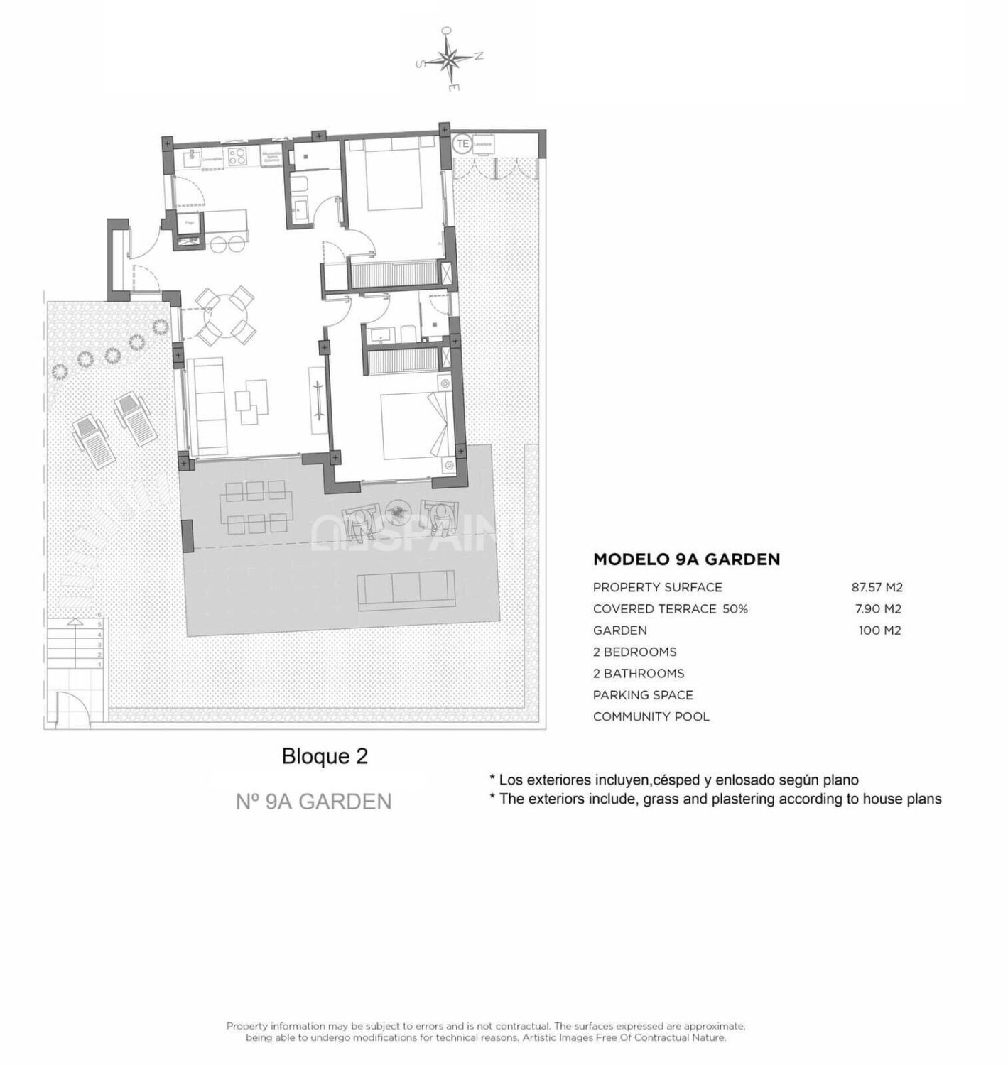 Penthauss Los Alcazares, Murcia, Spānijā 3 istabas, 115 m2 Nr. 139763