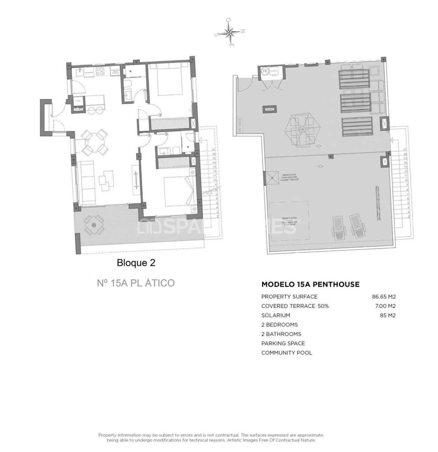 Penthauss Los Alcazares, Murcia, Spānijā 3 istabas, 115 m2 Nr. 139763