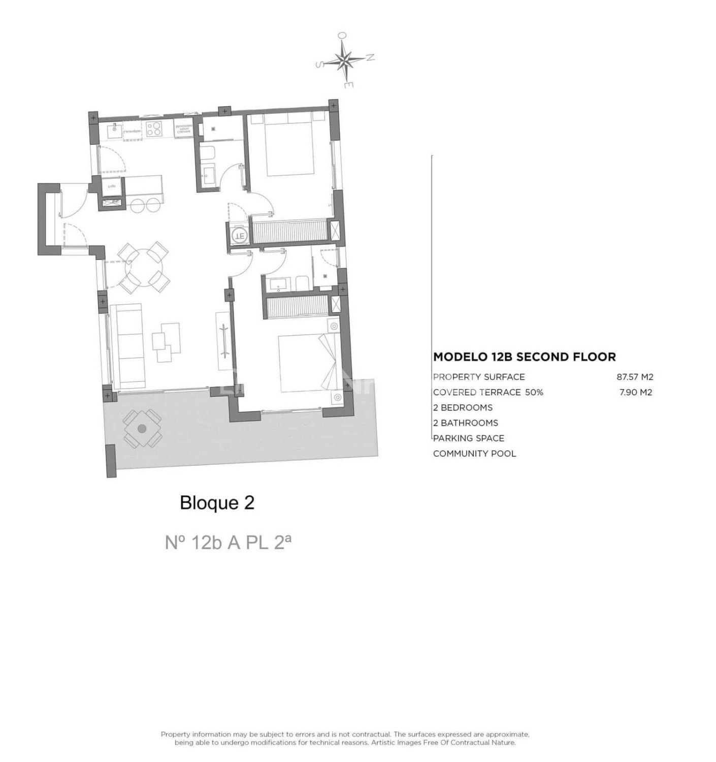 Attico a Los Alcazares, Murcia, Spagna 2 camere da letto, 93 mq. N° 139760