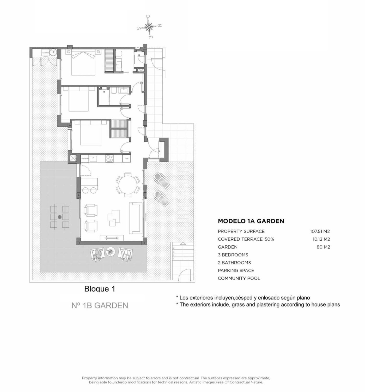 Attico a Los Alcazares, Murcia, Spagna 2 camere da letto, 93 mq. N° 139760
