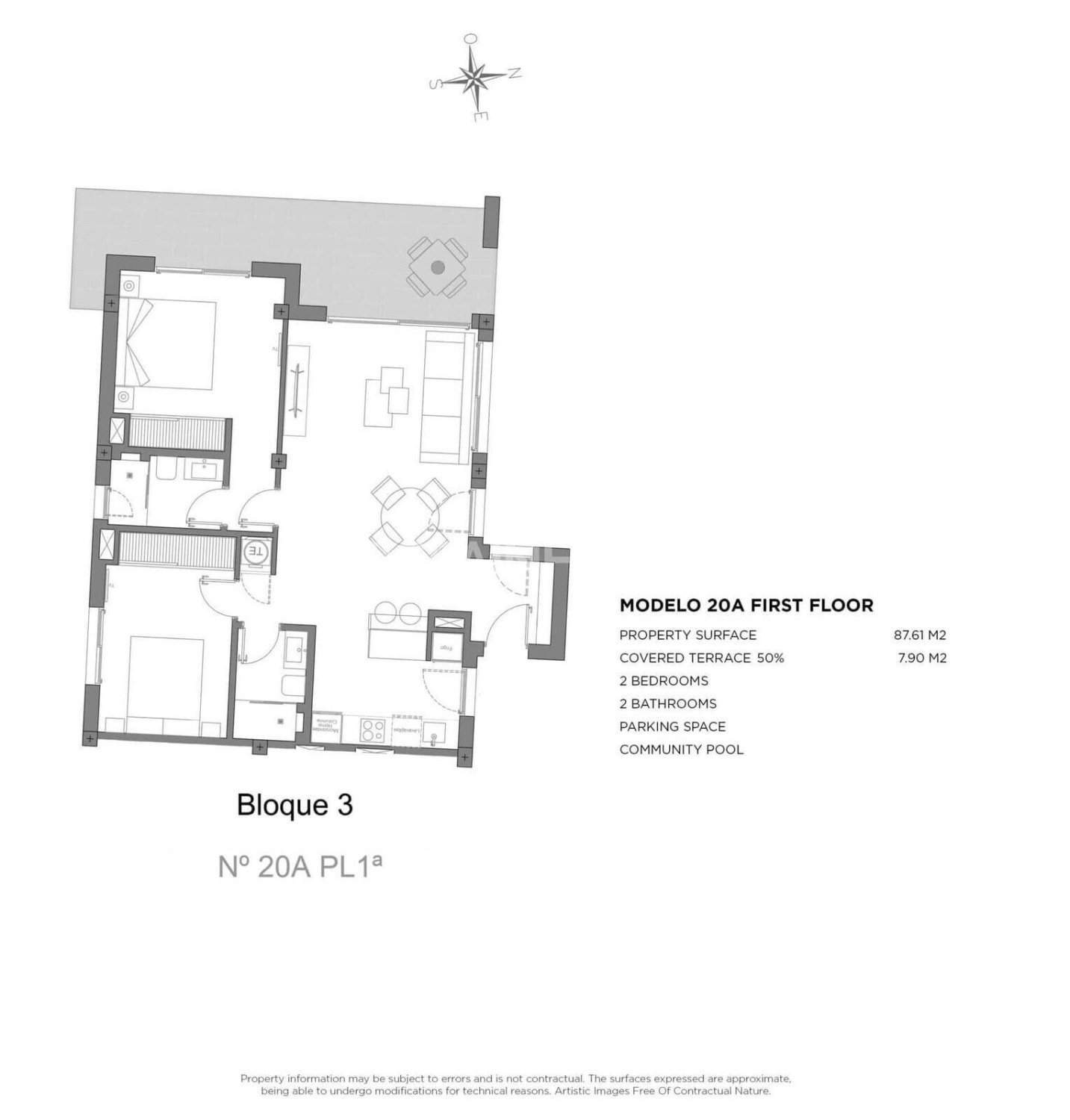 Dzīvoklis Los Alcazares, Murcia, Spānijā 2 istabas, 95 m2 Nr. 139759