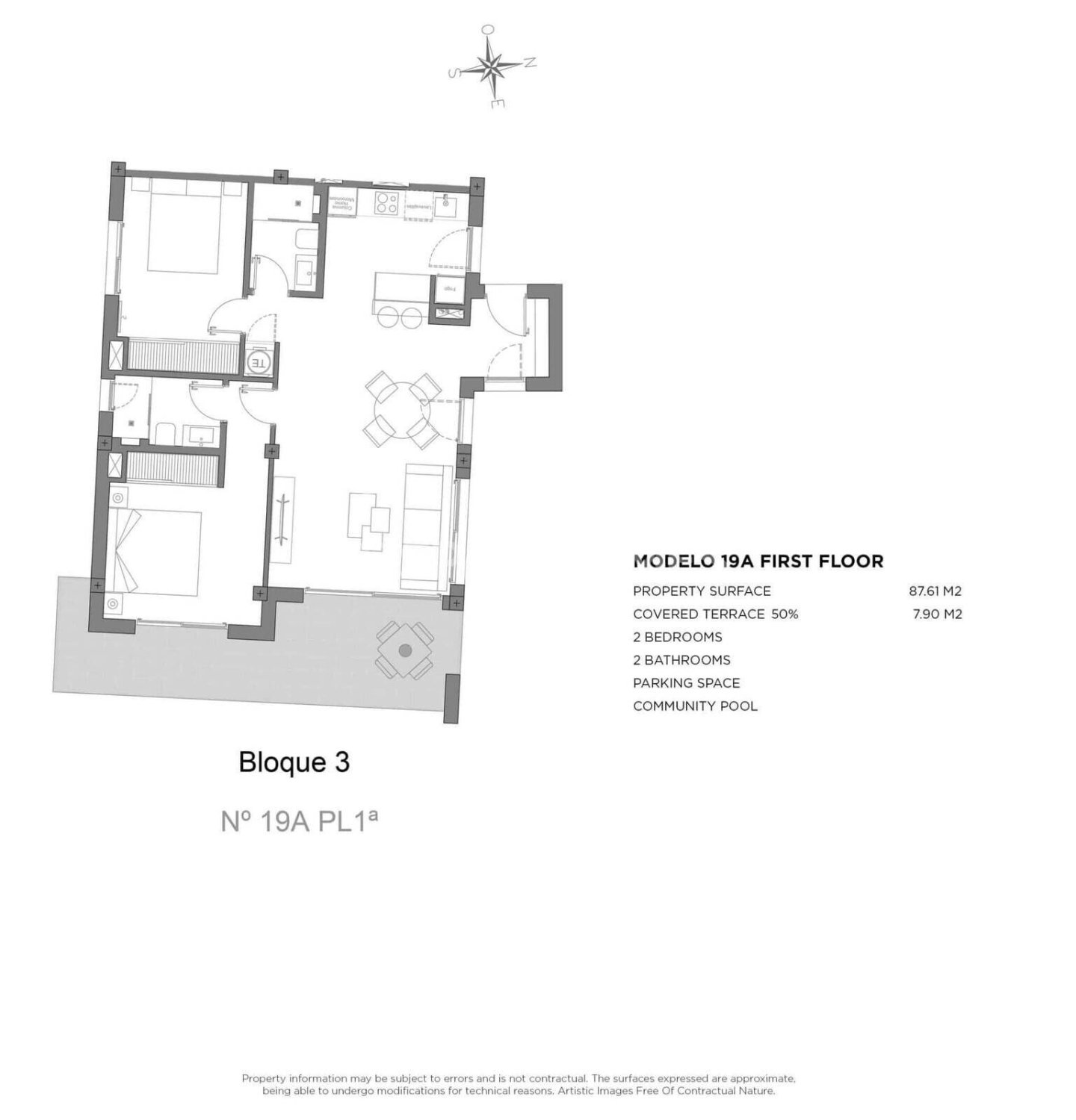 Appartamento a Los Alcazares, Murcia, Spagna 3 camere da letto, 115 mq. N° 139761