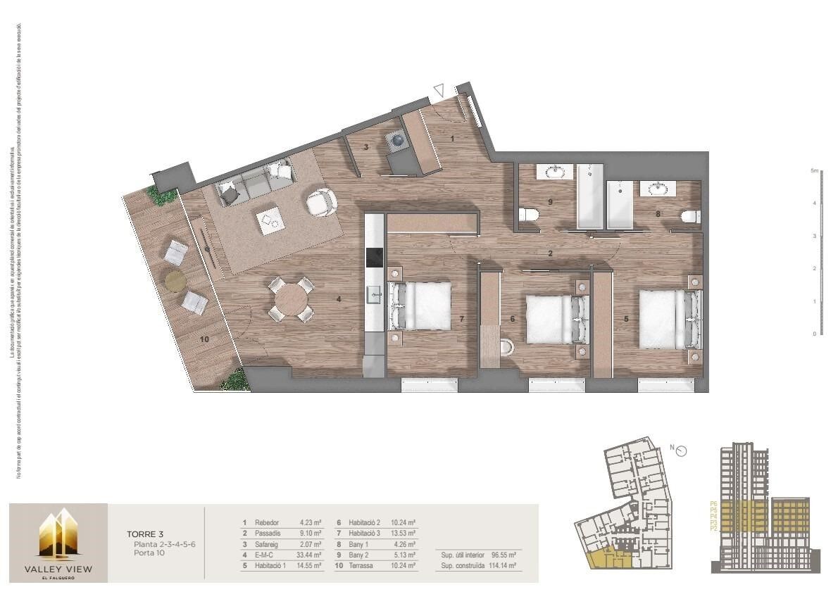 Huoneisto Principado De Andorra (Ninguna Poblacion Tiene C.P.), Lleida, Espanja 3 makuuhuonetta, 124 m2 No. 178931