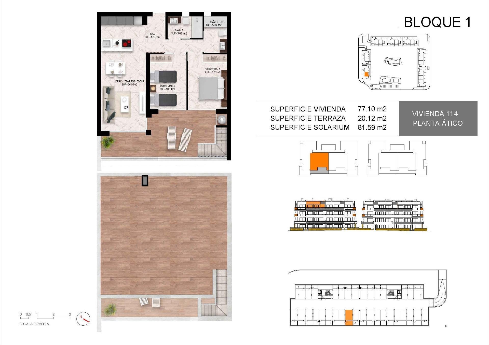 Apartament w Torrevieja, Alicante, Hiszpania 2 sypialnie, 77 mkw. nr 136775