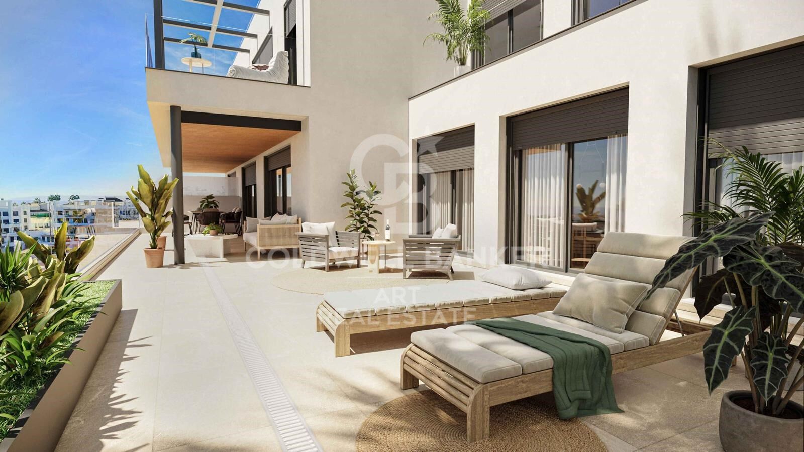 Takvåning i Estepona, Malaga, Spanien 3 sovrum, 105 kvm. Nr. 159099