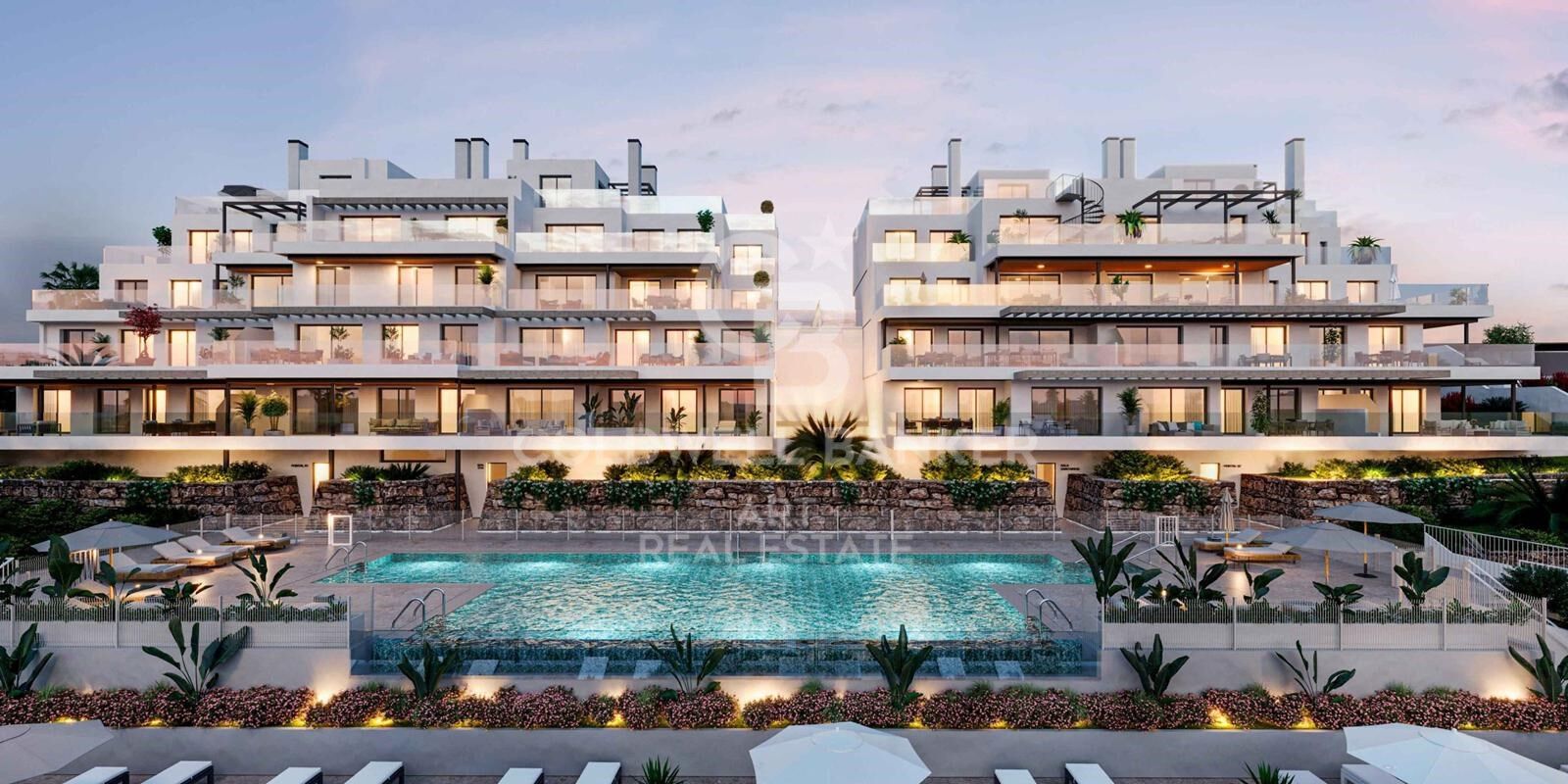 Takvåning i Estepona, Malaga, Spanien 3 sovrum, 105 kvm. Nr. 159099