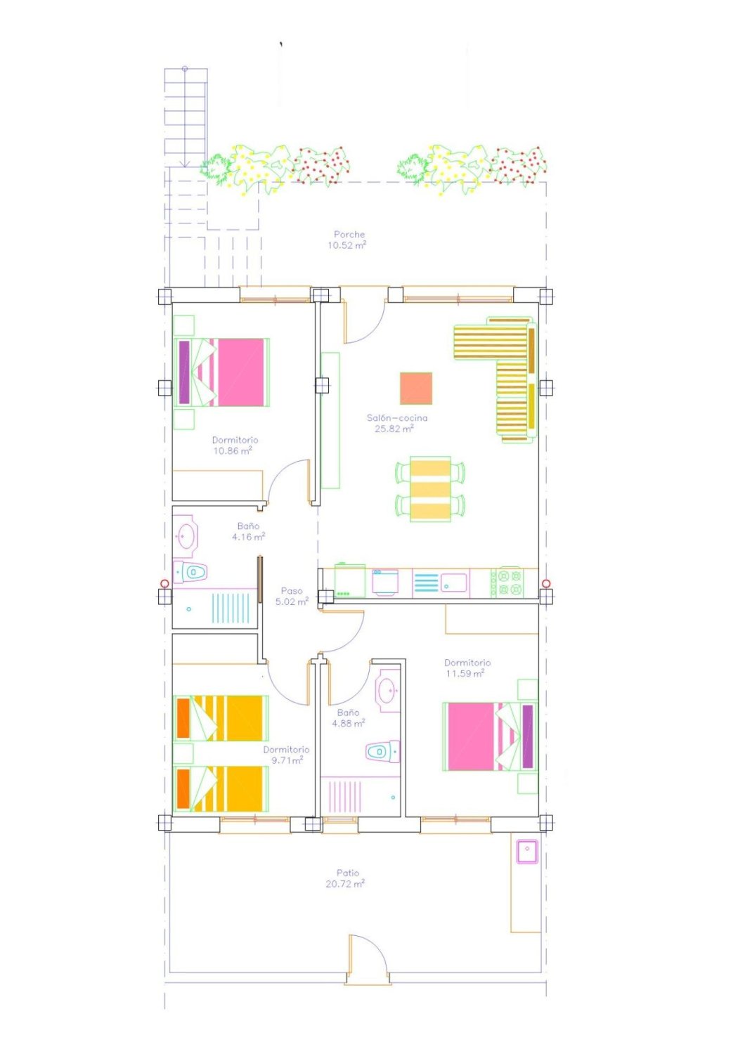 Bungalo San Javier, Murcia, Spānijā 3 istabas, 87 m2 Nr. 150099