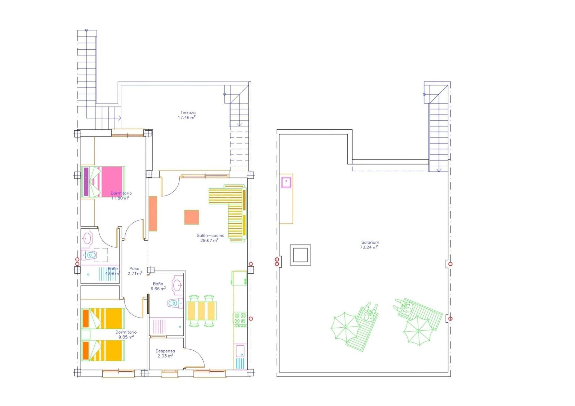 Bungalo San Javier, Murcia, Spānijā 2 istabas, 74 m2 Nr. 150100