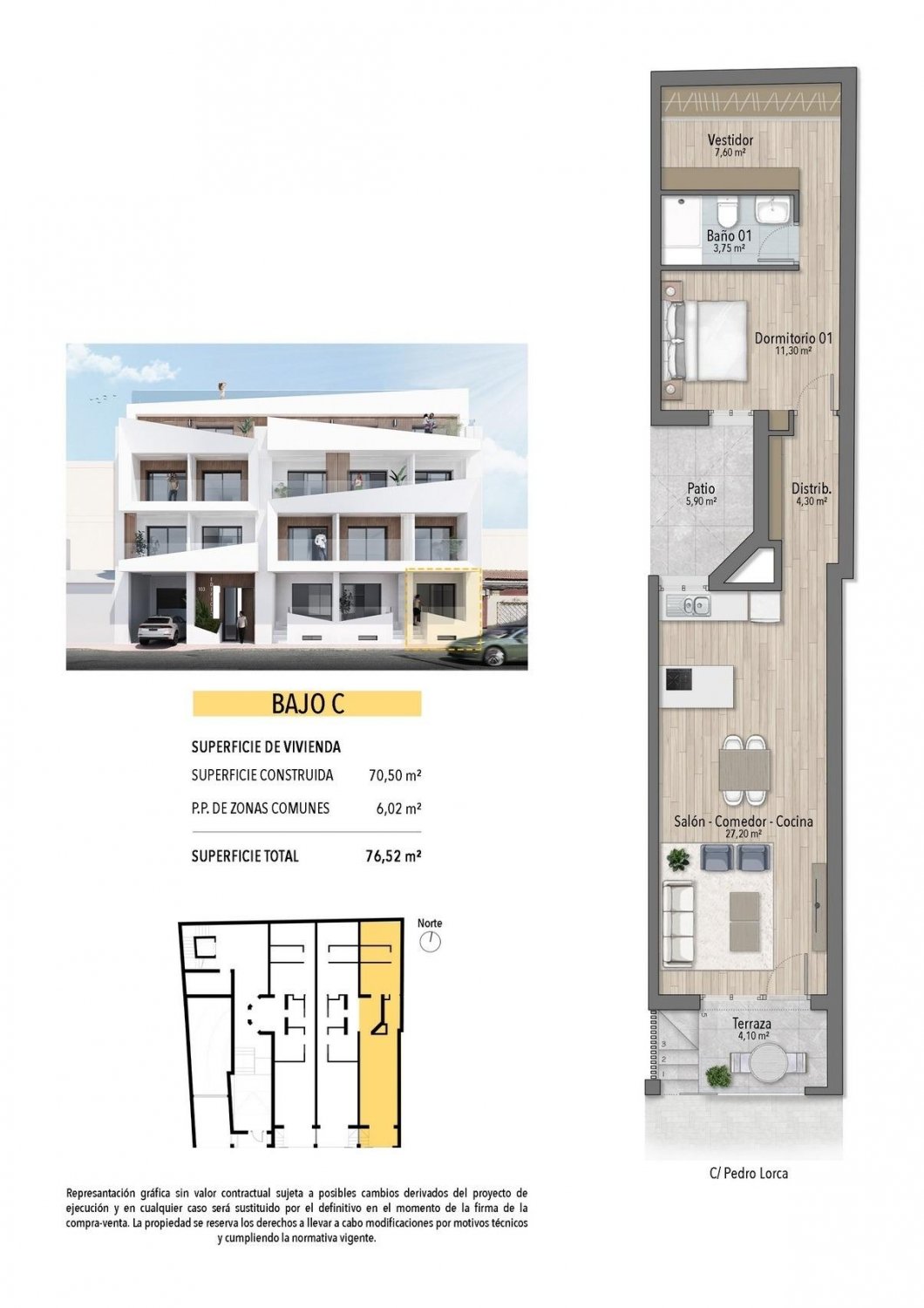 Huoneisto Torrevieja, Alicante, Espanja 1 makuuhuone, 71 m2 No. 112798