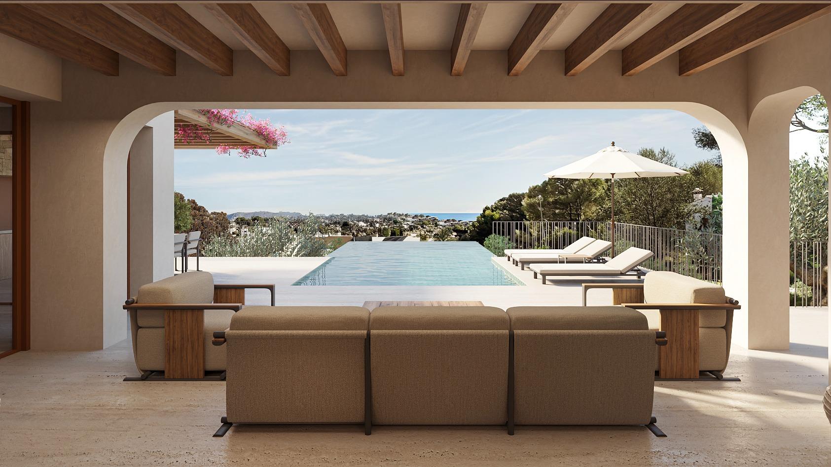 Villa i Benissa, Alicante, Spanien 3 sovrum, 545 kvm. Nr. 165868