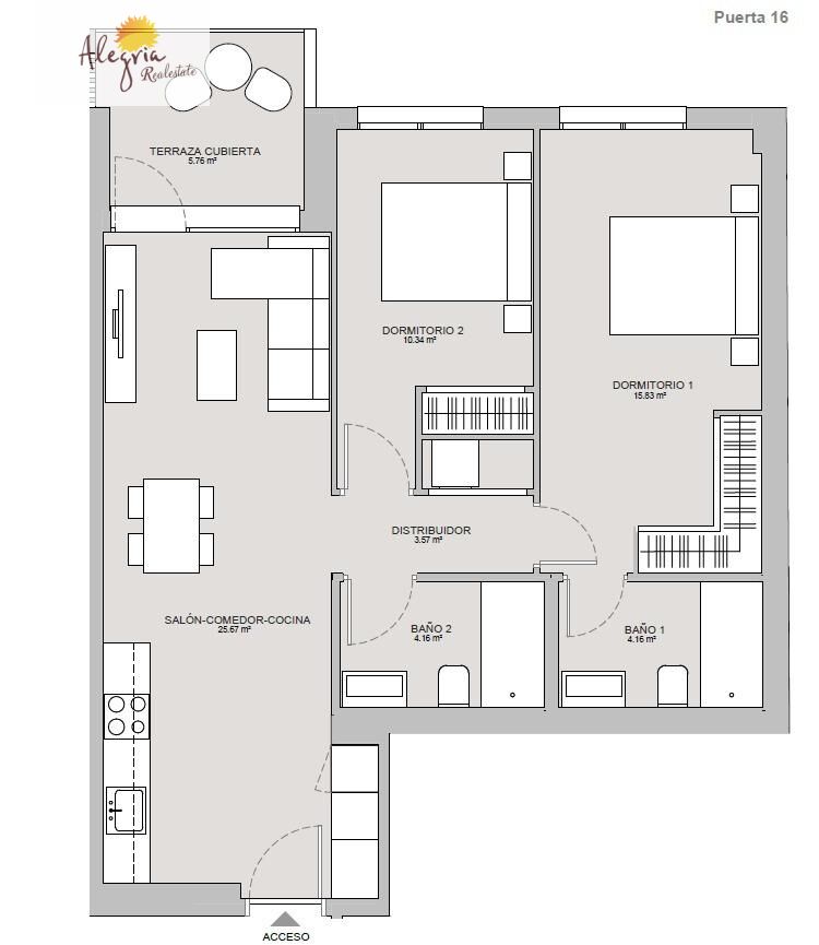Apartament w Valencia, Hiszpania 2 sypialnie, 82 mkw. nr 165866
