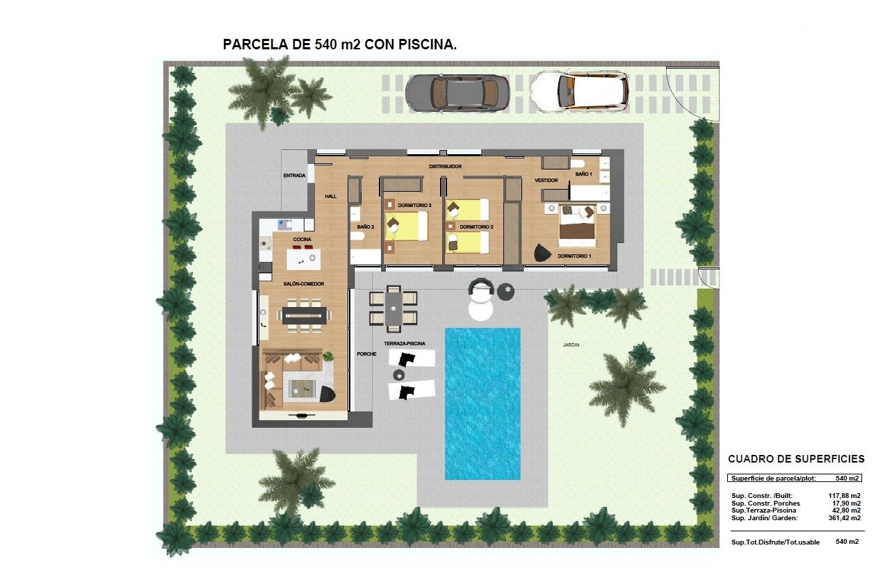 Villa i Calasparra, Murcia, Spanien 3 sovrum, 117 kvm. Nr. 165017