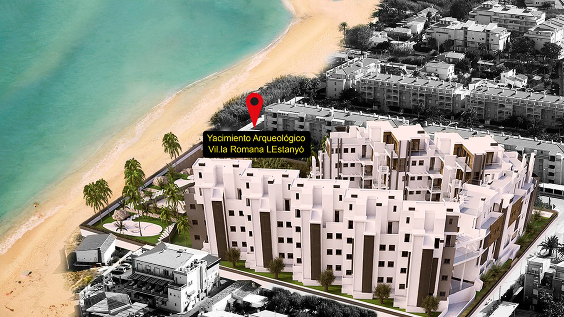 Apartament w L´Estanyo Vil.la Romana, Denia, Alicante, Hiszpania 3 sypialnie, 73 mkw. nr 64810