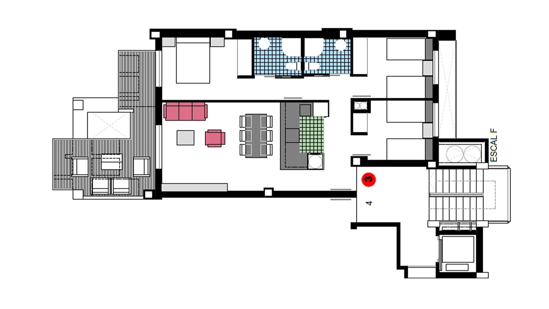 Apartament w L´Estanyo Vil.la Romana, Denia, Alicante, Hiszpania 3 sypialnie, 73 mkw. nr 64810