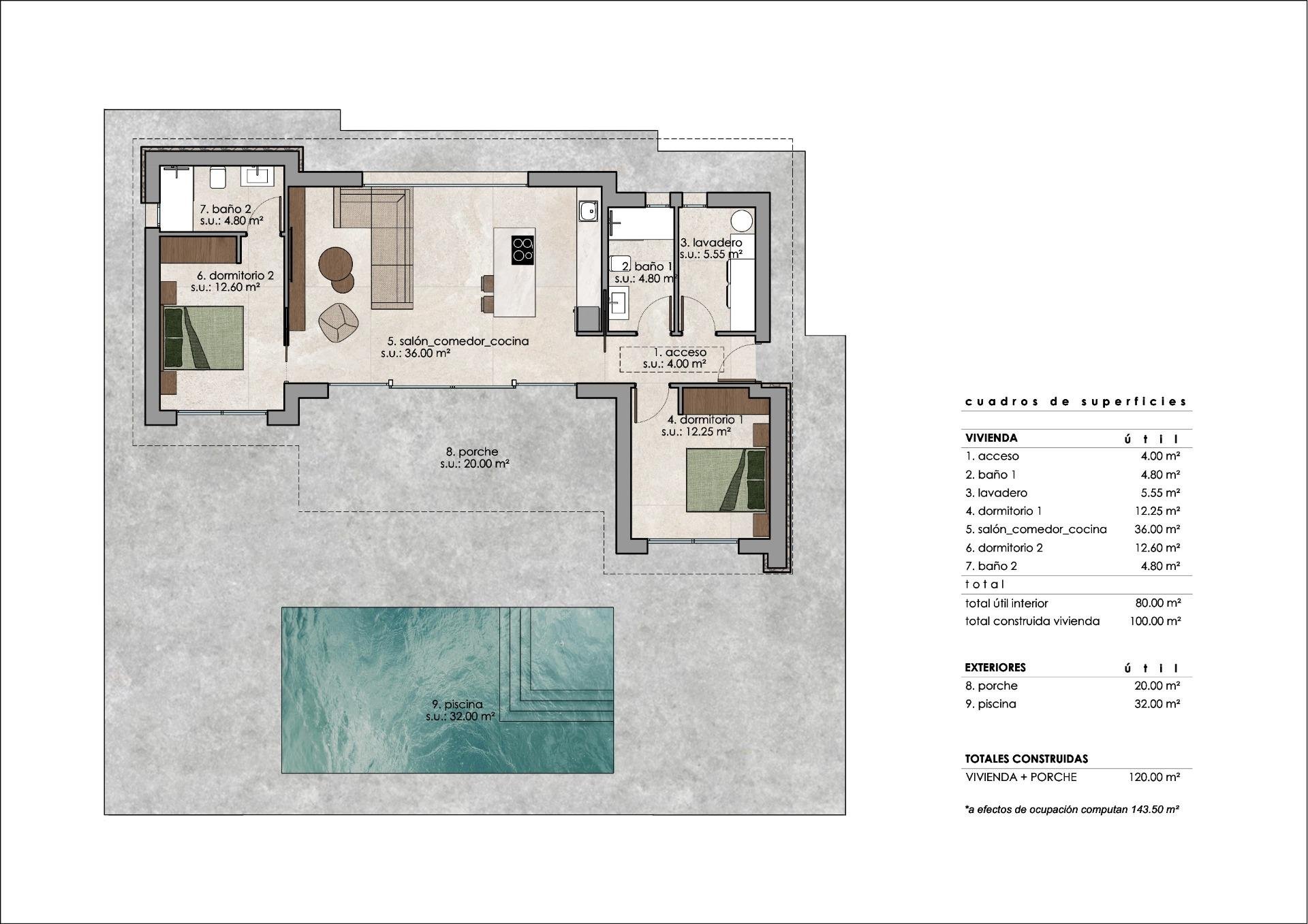 Villa Pinoso, Alicante, Spānijā 2 istabas, 100 m2 Nr. 180001