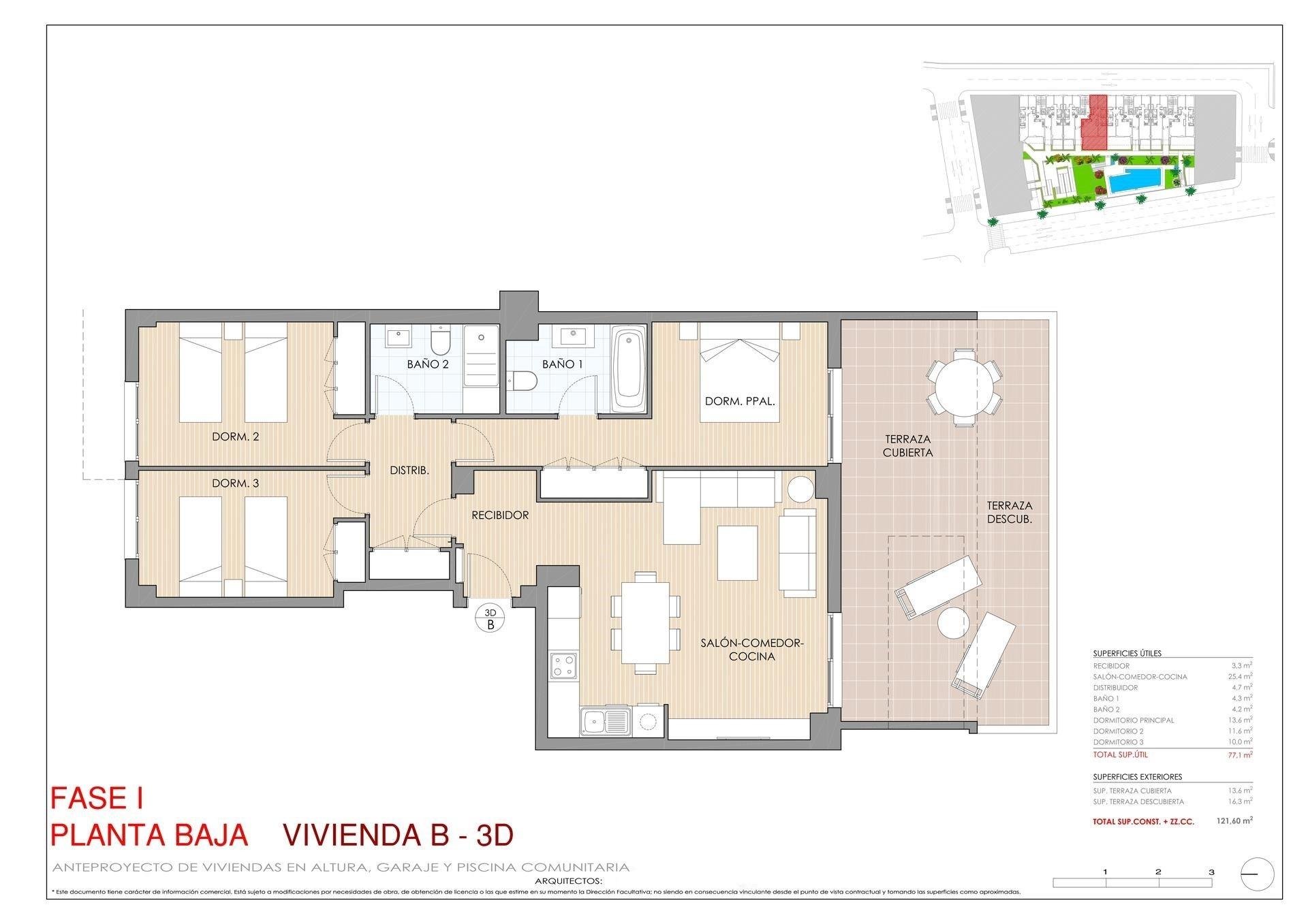 Apartment à Aguilas, Murcia, Espagne 3 chambres, 121 m2 No. 111202