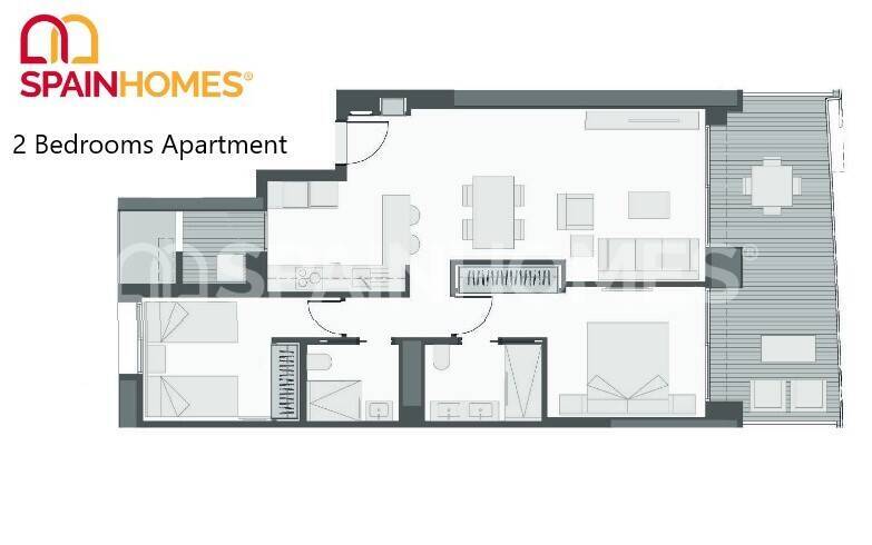 Apartment in Benidorm, Alicante, Spain 2 bedrooms, 87 sq.m. No. 70765