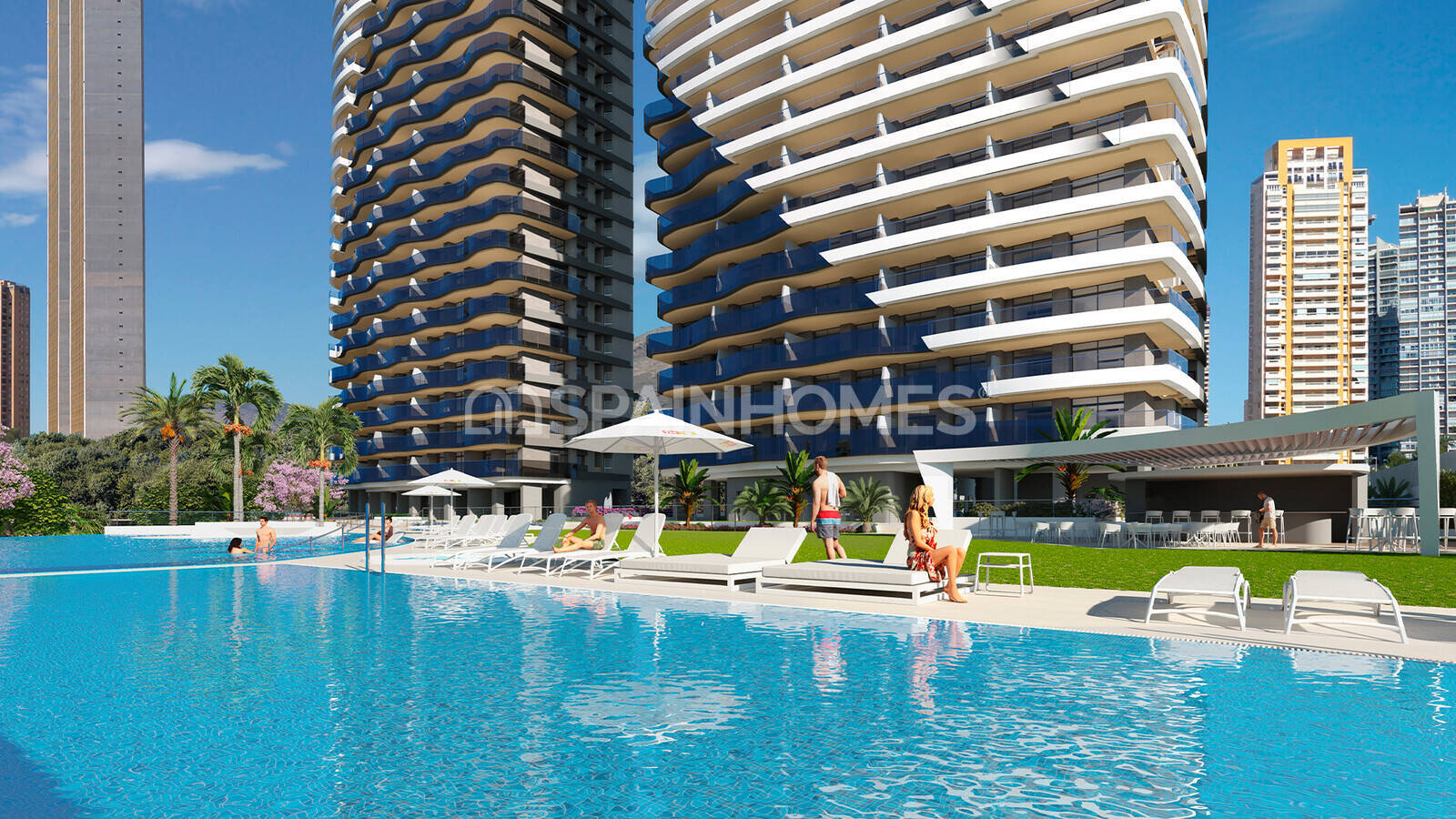 Apartment in Benidorm, Alicante, Spain 2 bedrooms, 87 sq.m. No. 70765