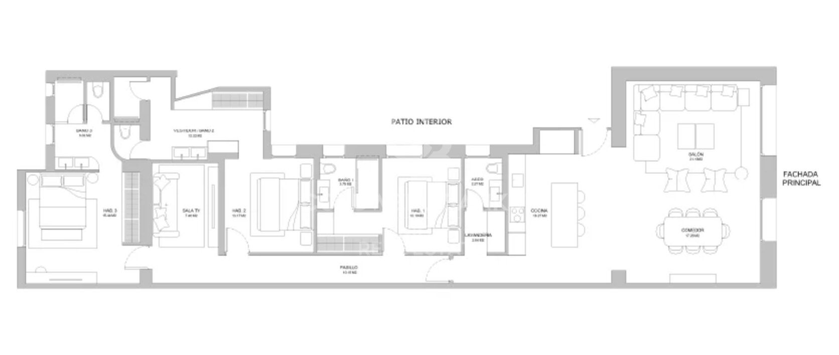 Dzīvoklis Madrid, Spānijā 3 istabas, 185 m2 Nr. 178856