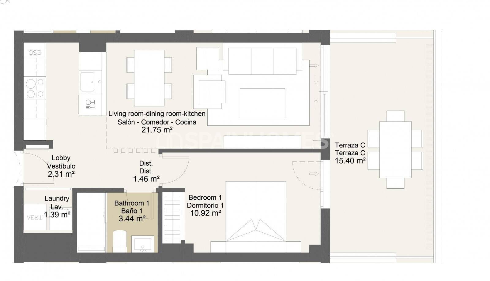 Huoneisto Velez-Malaga, Malaga, Espanja 2 makuuhuonetta, 68 m2 No. 106914