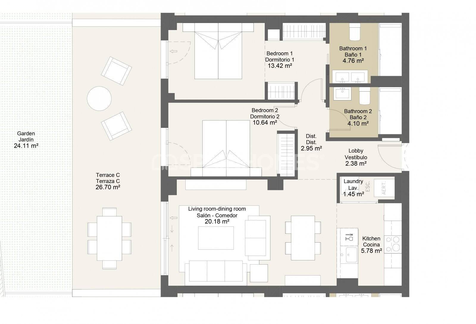 Huoneisto Velez-Malaga, Malaga, Espanja 2 makuuhuonetta, 68 m2 No. 106914