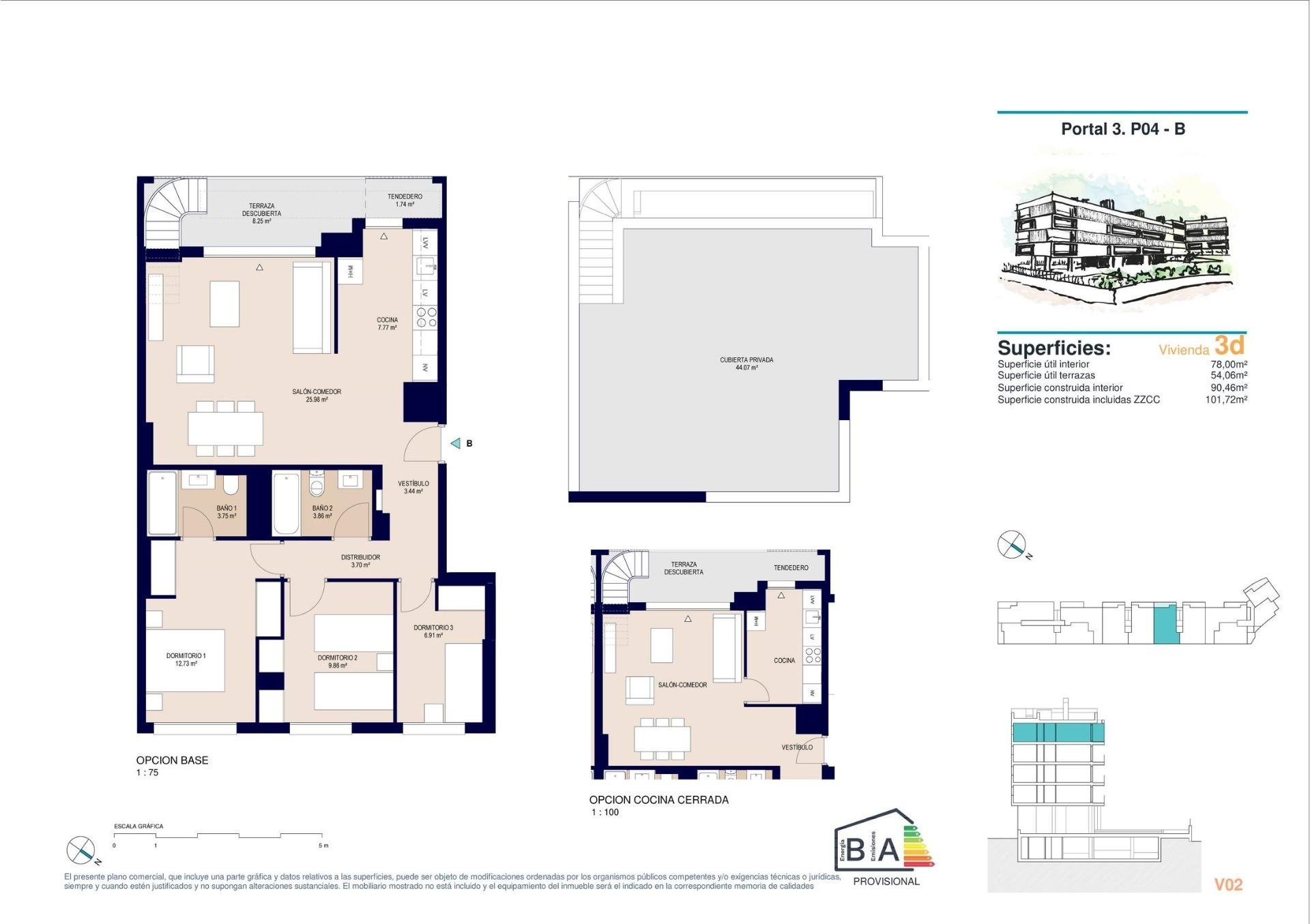Apartment in Alicante, Spain 3 bedrooms, 101 sq.m. No. 142003