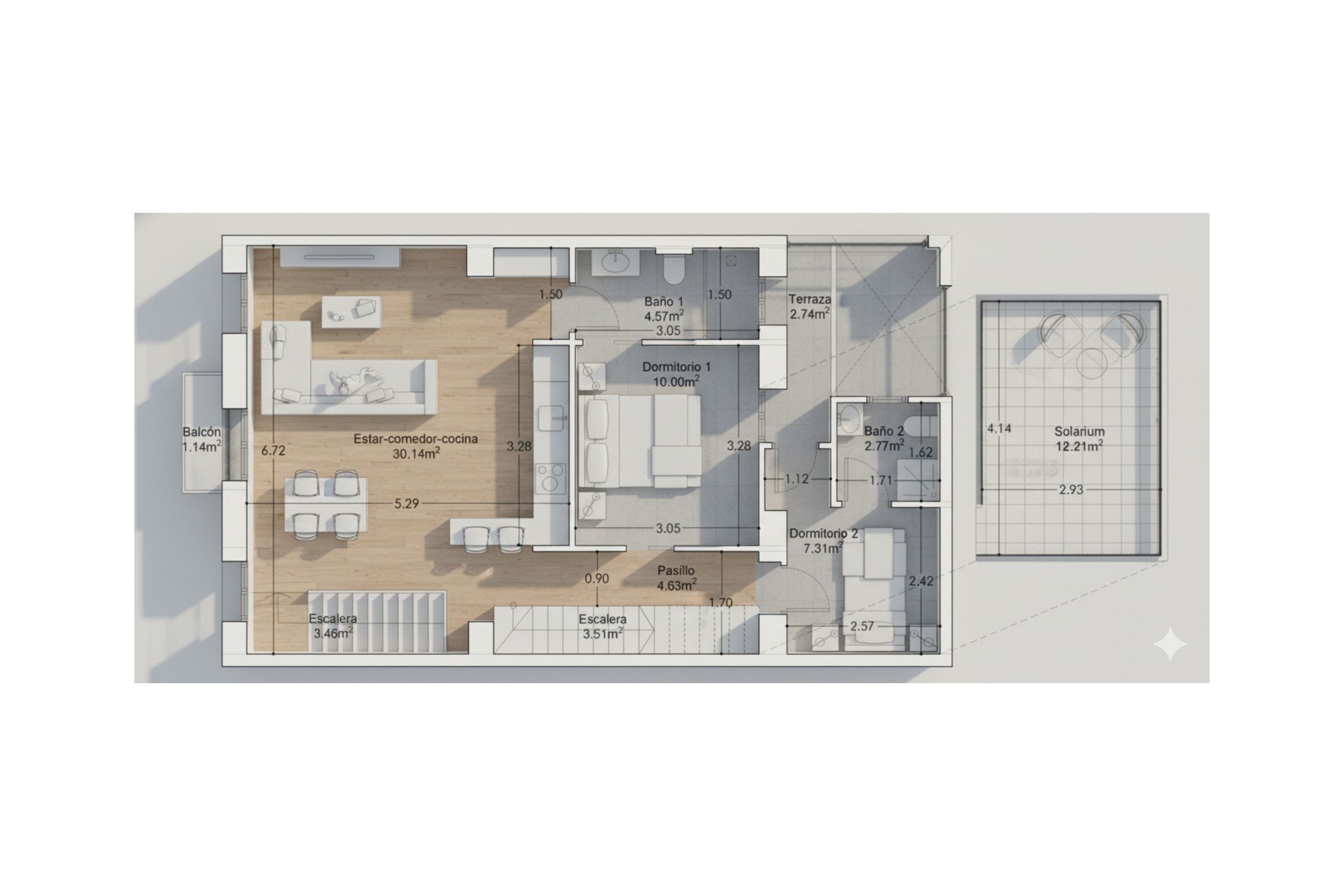 Dzīvoklis Alicante, Spānijā 2 istabas,  Nr. 140457