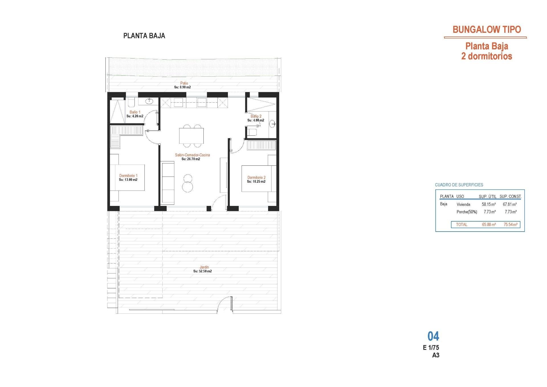 Bungalow en Condado de Alhama Golf Resort, Murcia, España 2 dormitorios, 75 m2 No. 193765