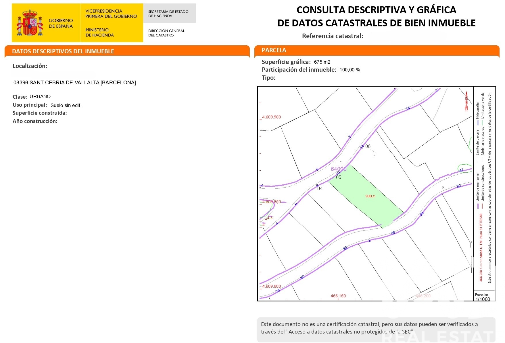 Zemes gabals Sant Cebria De Vallalta, Barcelona, Spānijā 675 m2 Nr. 185020