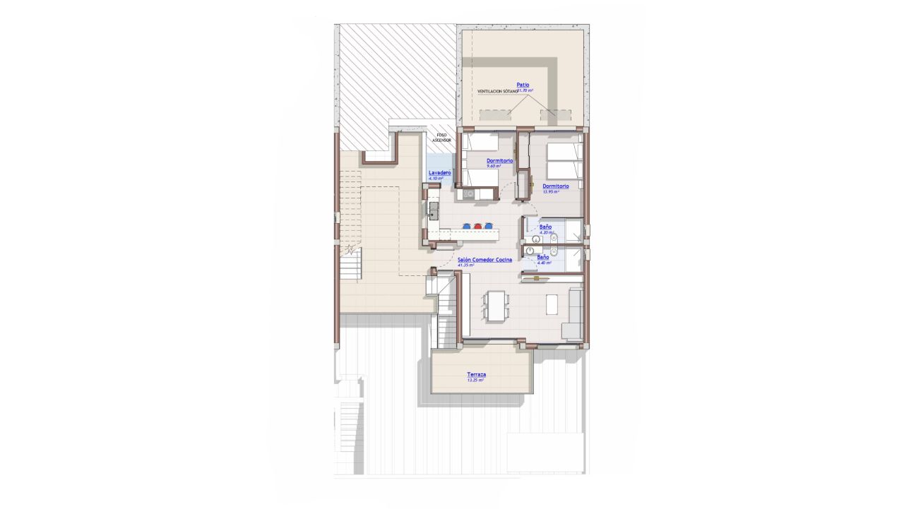 Bungalo Bellavista, San Miguel de Salinas, Alicante, Spānijā 3 istabas, 92 m2 Nr. 59706