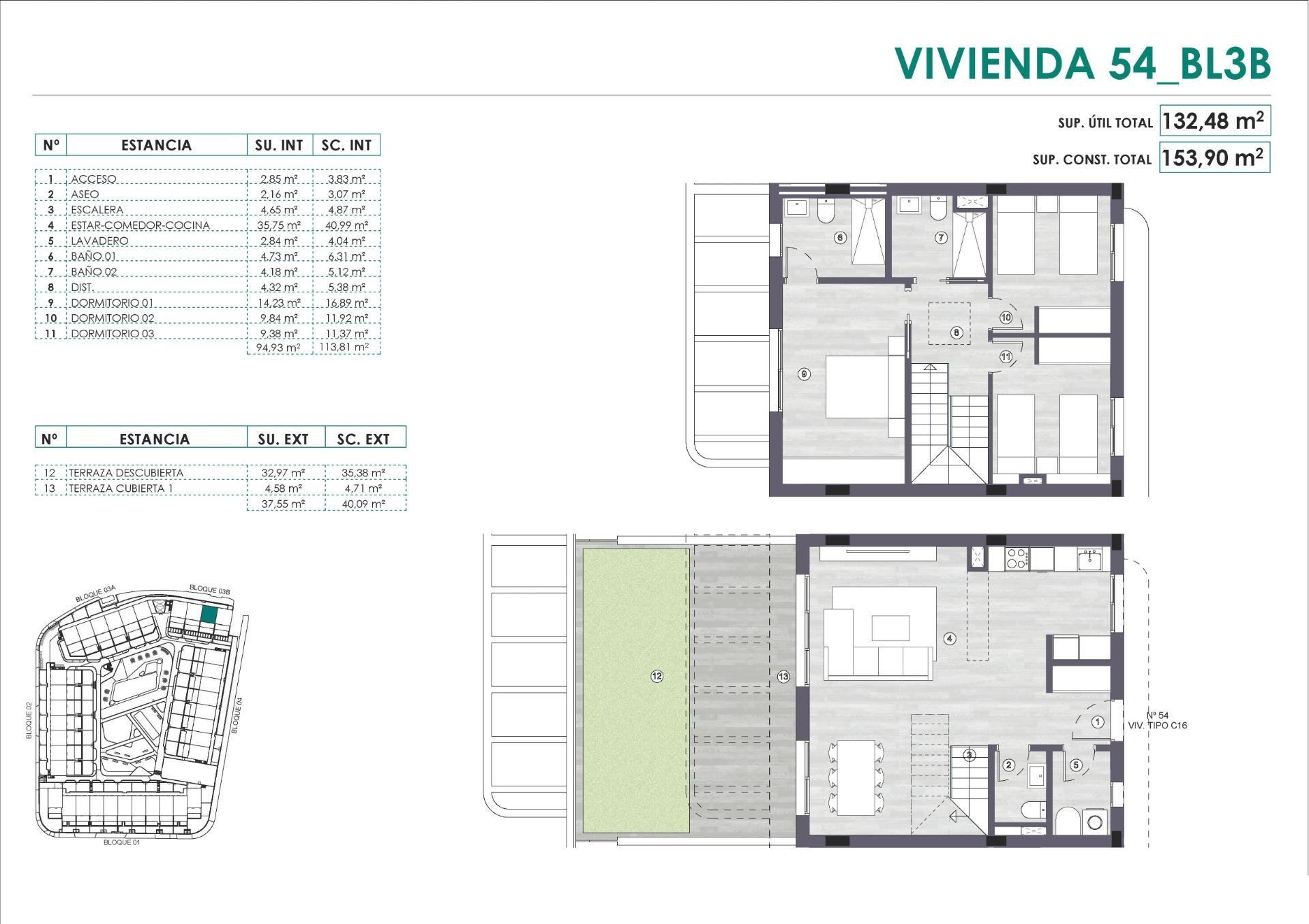 Penthouse à Monforte del Cid, Alicante, Espagne 3 chambres, 116 m2 No. 111313