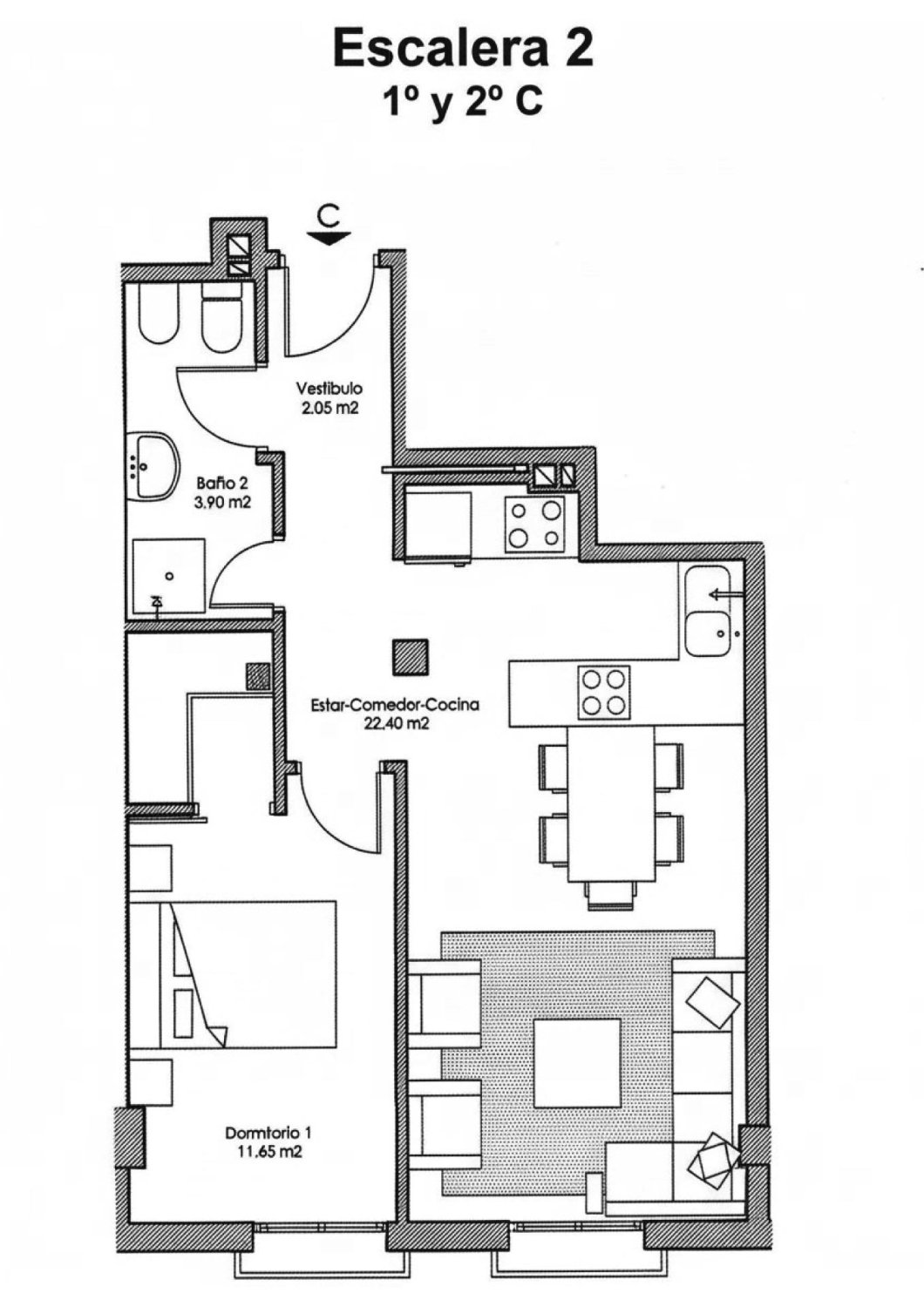 Dzīvoklis Avileses, Murcia, Spānijā 1 istaba, 44 m2 Nr. 183711