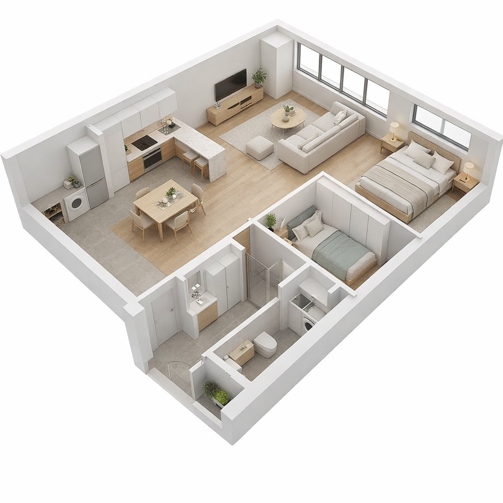 Apartamento en Barcelona, España 2 dormitorios, 93 m2 No. 166969