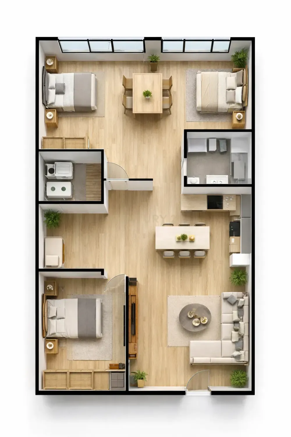 Apartamento en Barcelona, España 2 dormitorios, 93 m2 No. 166969