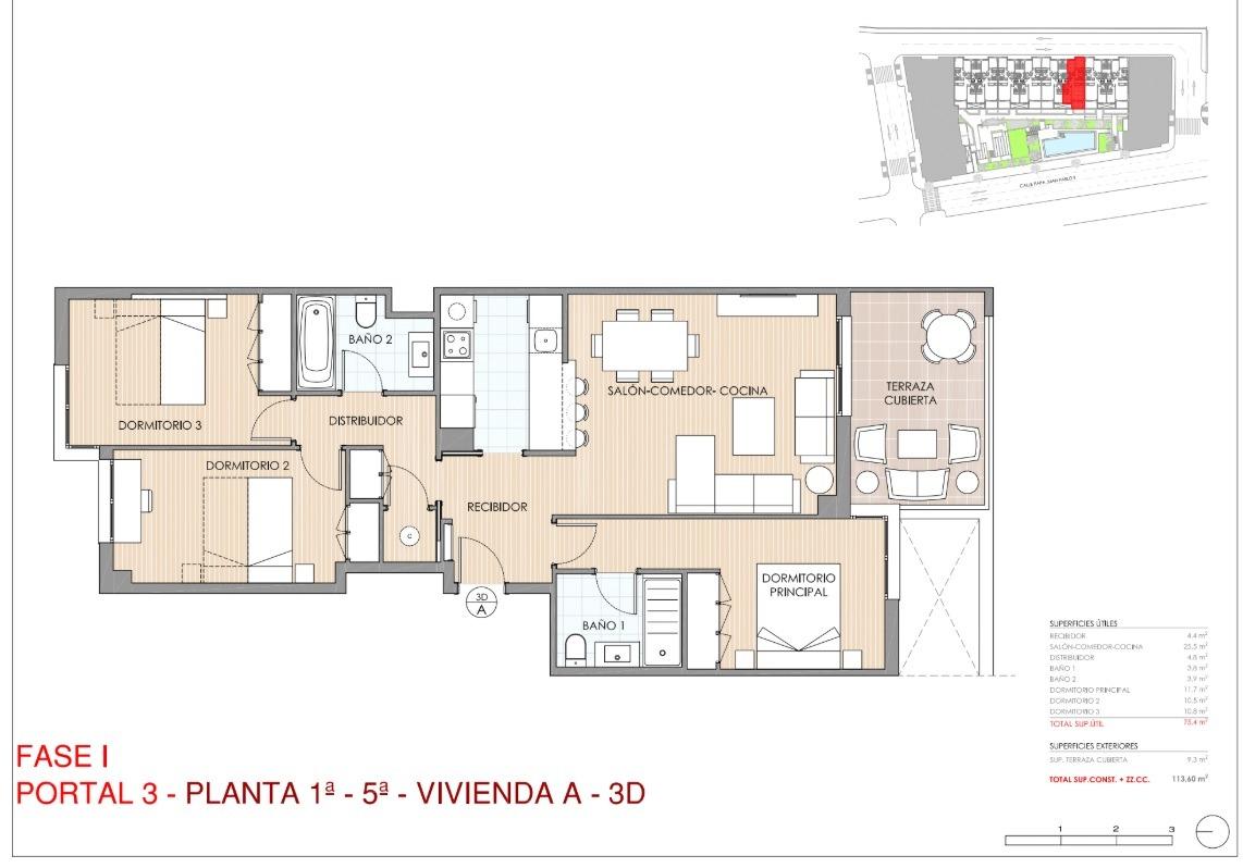 Wohnung in Aguilas, Murcia, Spanien 3 Schlafzimmer, 112 m2 Nr. 112736