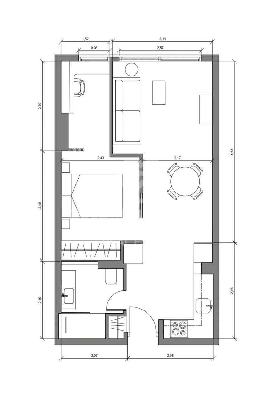 Huoneisto Madrid, Espanja 1 makuuhuone, 62 m2 No. 178554
