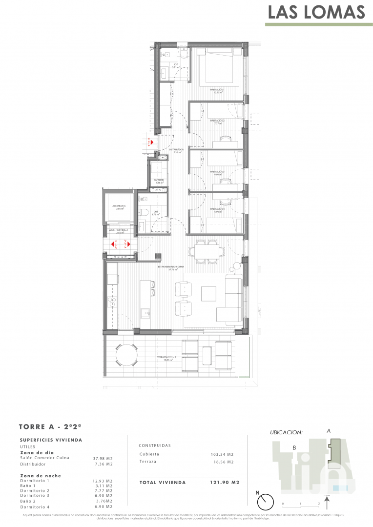 Appartamento a Cerdanyola Del Valles, Barcelona, Spagna 4 camere da letto, 178 mq. N° 173319