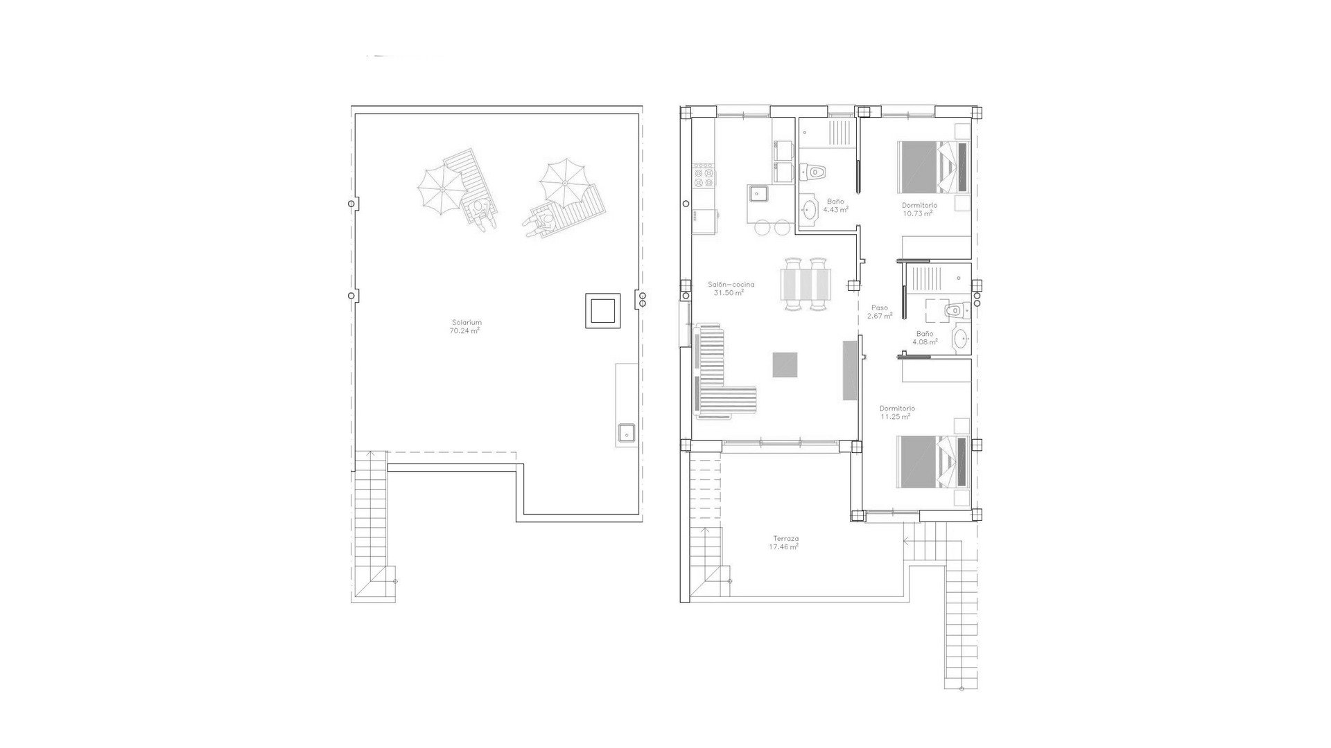 Bungalow en VILLAS DON PEDRO 4, San Javier, Murcia, Espagne 2 chambres, 74.64 m2 No. 178353