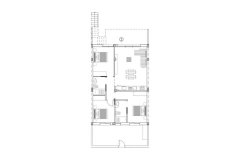 Планировка Бунгало «3BR-1» 3 спальни в ЖК VILLAS DON PEDRO 4