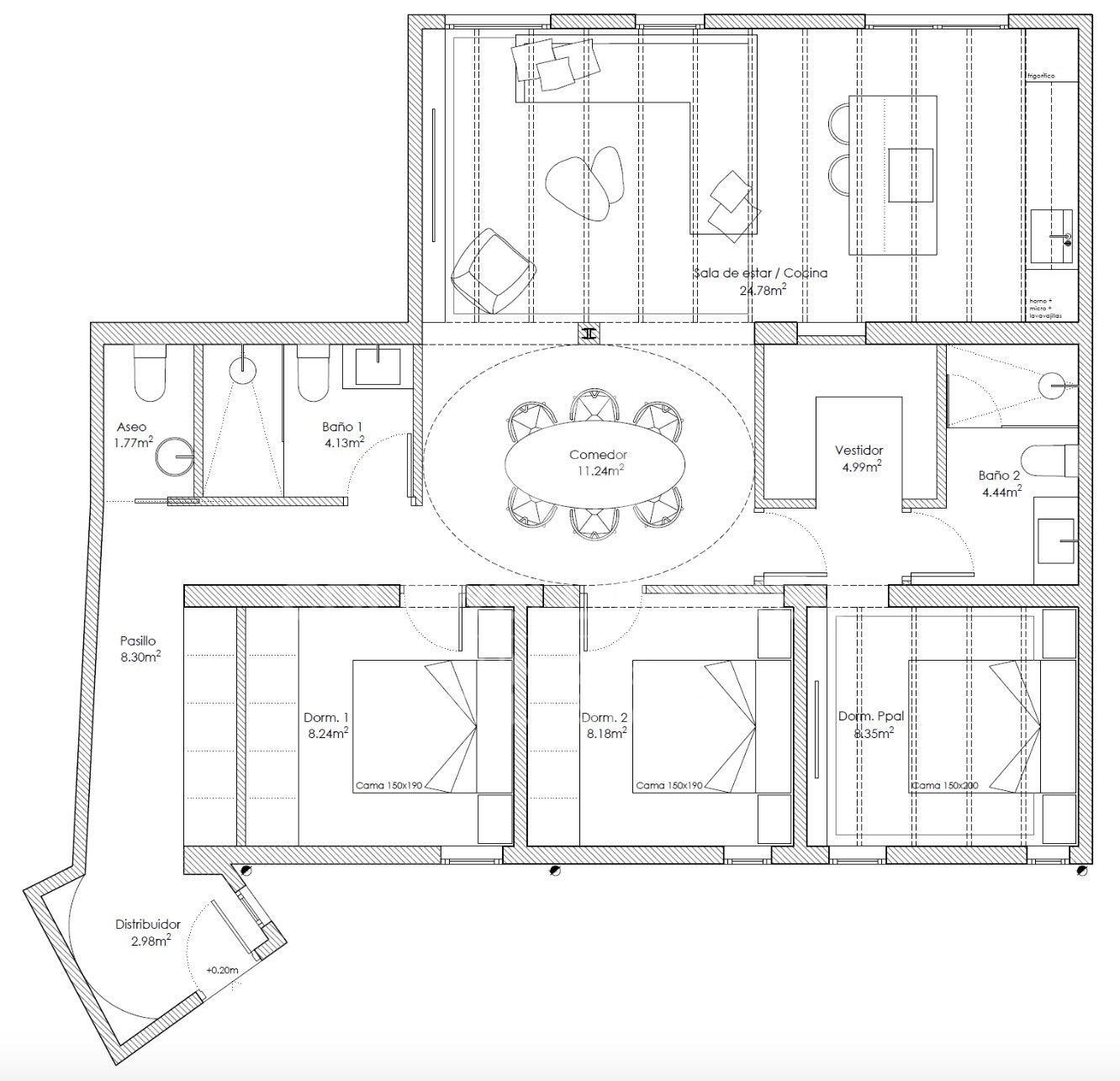 Apartment à Madrid, Espagne 3 chambres, 127 m2 No. 157430