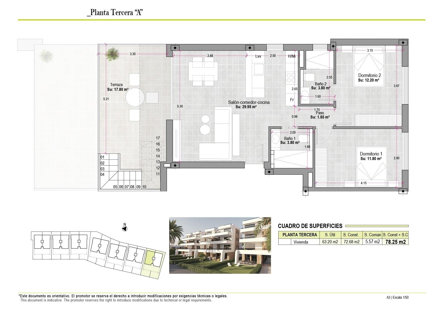 Penthouse à Condado de Alhama Golf Resort, Murcia, Espagne 2 chambres, 78 m2 No. 187374
