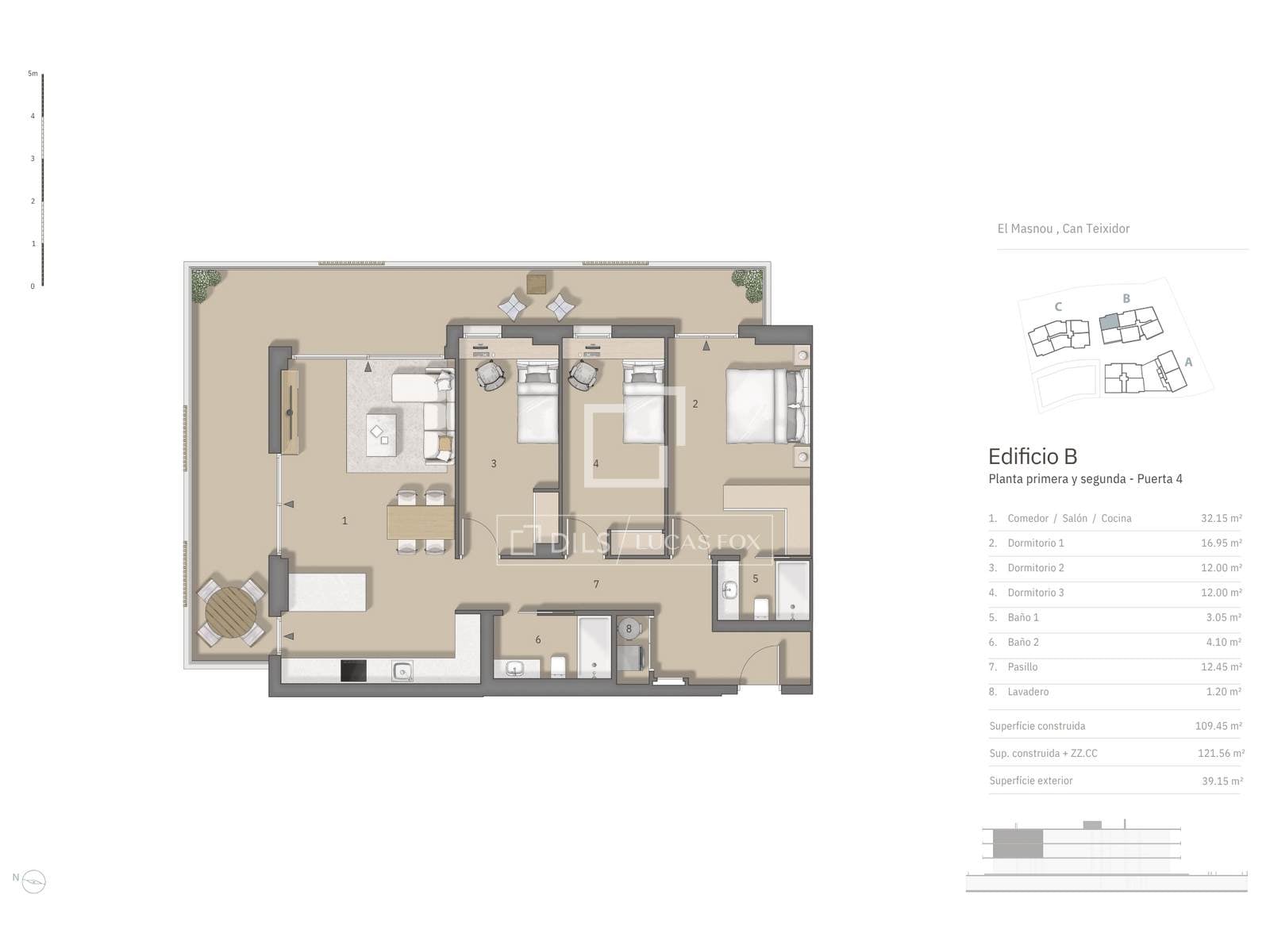 Apartament w El Masnou, Barcelona, Hiszpania 3 sypialnie, 109 mkw. nr 168952