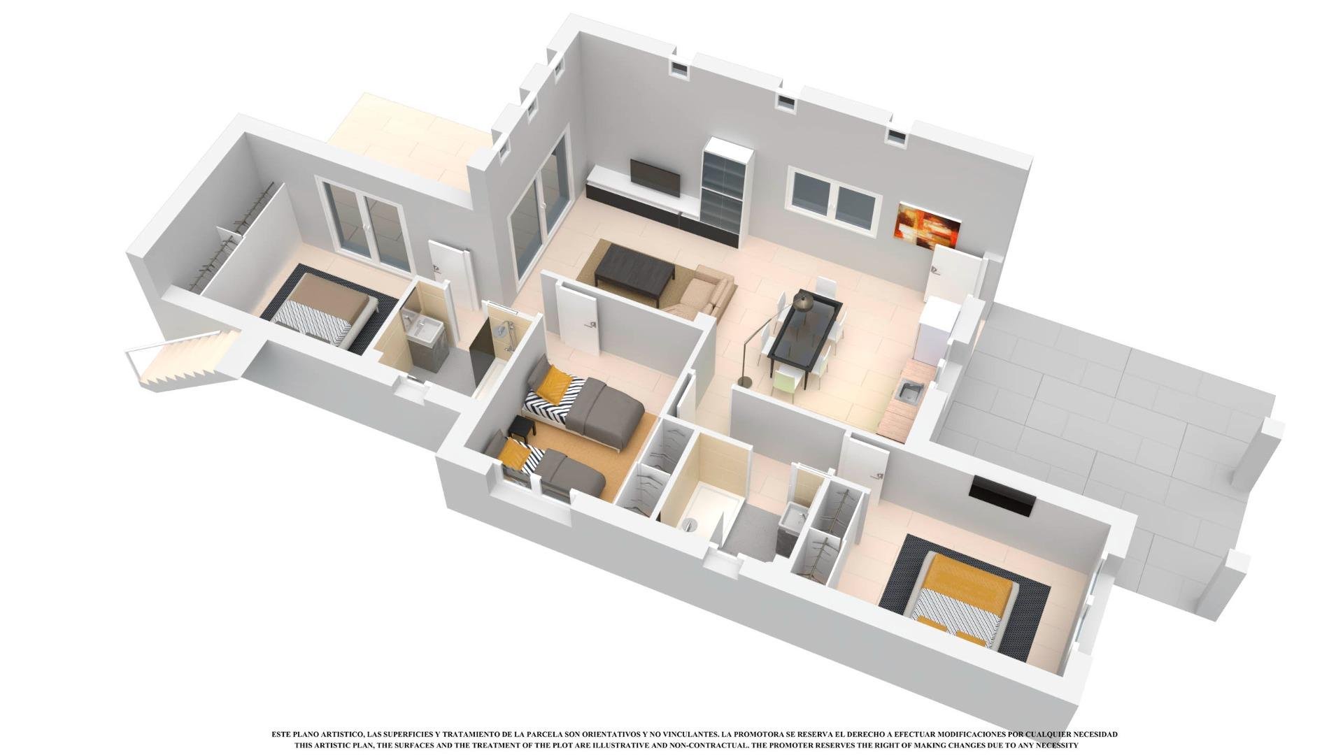 Villa in Los Alcazares, Murcia, Spain 3 bedrooms, 110 sq.m. No. 75937
